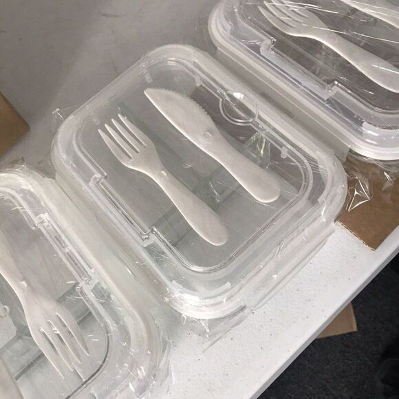 Prep Naturals Glass Meal Prep Containers 3 Pack Clear Cf139 - Picture 5 of 7